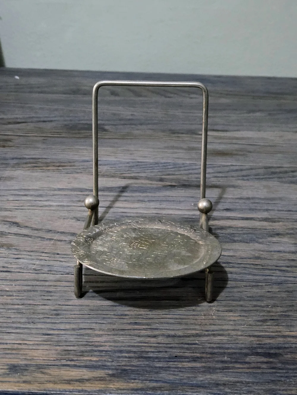 Vintage Brass Tea Cup & Saucer Display Stand
